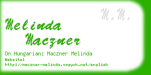 melinda maczner business card